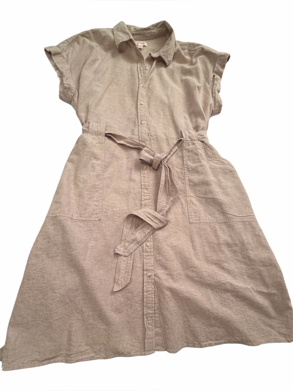 Joe Fresh Linen Cotton Midi Shirt Dress-Size 2XL